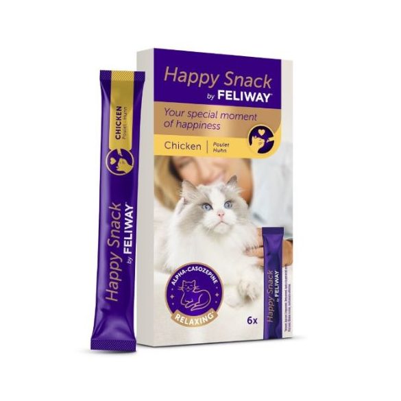 Feliway Happy Snack Chicken pre mačky 6x15 g