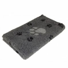   Vetbed pelech pre psa, kĺbová podložka, tmavosivý s dvoma vzormi labiek 75×50 cm