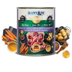   Happy&Fit Superior 100% Monoprotein – Fresh Lamb, with carrot konzervy 400 g