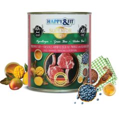   Happy&Fit Superior 100% Monoprotein - Fresh beef with mango konzervy 800 g