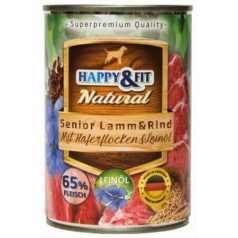 Happy&Fit Natural Senior Lamb, Beef konzervy 400g