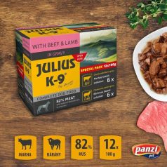 Julius-K9 Beef & Lamb šťavnaté pamlsky pre psov 12x100g