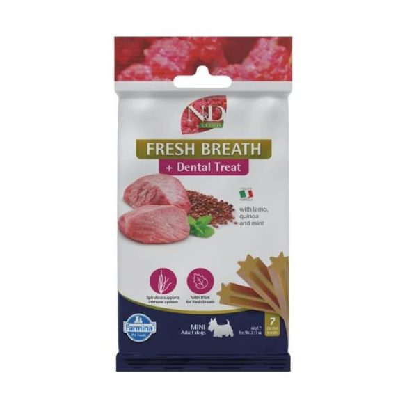 N&D Quinoa Maškrta pre psov Fresh Breath Adult Mini 60g