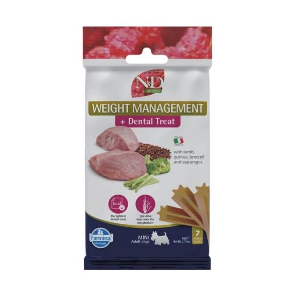 N&D Quinoa Maškrta pre psov Weight Management Lamb Adult Mini 60g