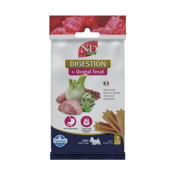 N&D Quinoa Maškrta pre psov Digestion Lamb Adult Mini 60g