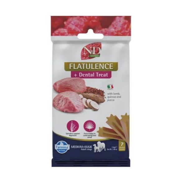 N&D Quinoa Maškrta pre psov Flatulence Adult Med&Max 100g