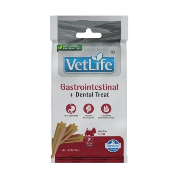 Vet Life Natural Diet Dog Pamlsky Gastrointestinal Mini 60g