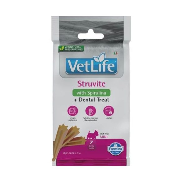 Vet Life Natural Diet Dog Pamlsky Struvite Adult Mini 60g