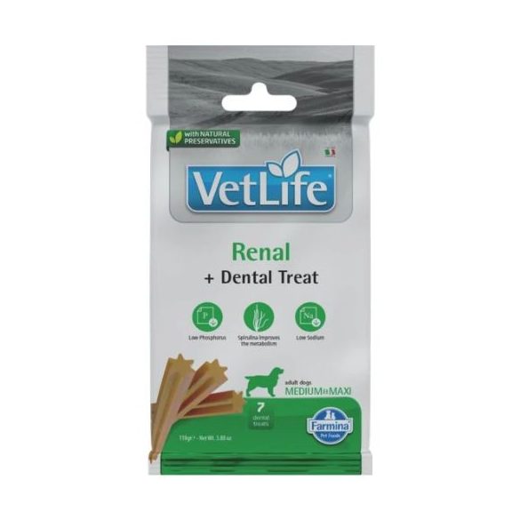 Vet Life Natural Diet Dog Pamlsky Renal Adult Med&max 100g