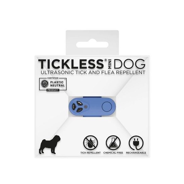 Tickless Mini odpudzovač kliešťov a bĺch pre malých psov modrý