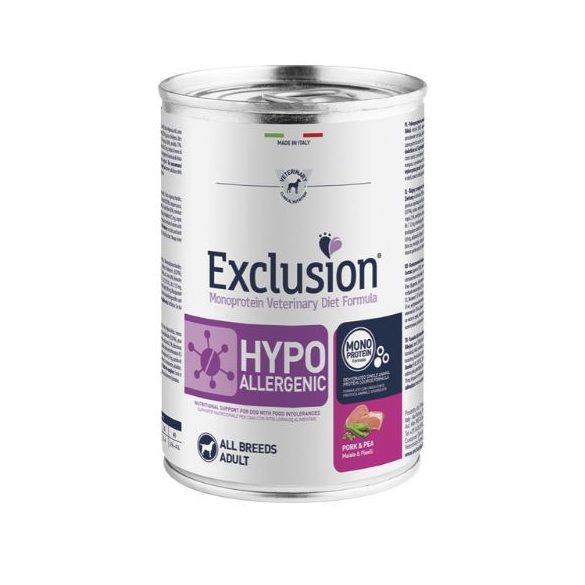 Exclusion Hypoallergenic konzerva Pork & Pea 400g