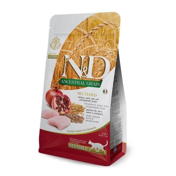 N&D Cat Ancestral Grain kuracie pre sterilizované dospelé mačky 300 g