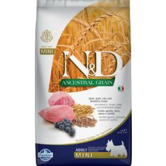   N&D Dog Ancestral Grain Jahňacie, Špalda, Ovsené Vločky & Čučoriedky Adult Mini 7kg Krmivo Pre Psov