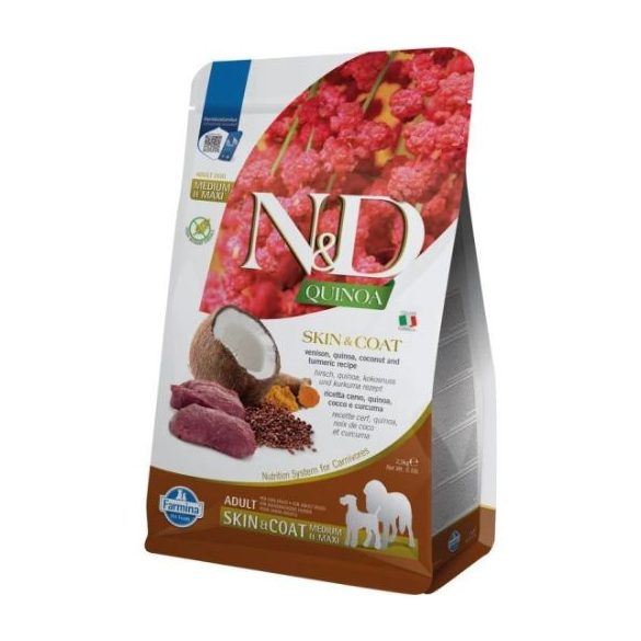 N&D Dog Grain Free Quinoa Skin & Coat Jelení medium/maxi 7 kg Krmivo Pre Psov