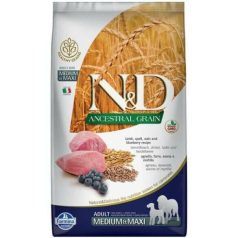   N&D Dog Ancestral Grain Jahňacie, Špalda, Ovsené Vločky, Čučoriedky Adult Med & Maxi 12kg Krmivo Pre Psov