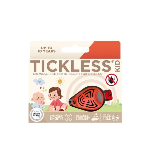 Tickless Kid ultrazvukový odpudzovač kliešťov a bĺch Oranžová