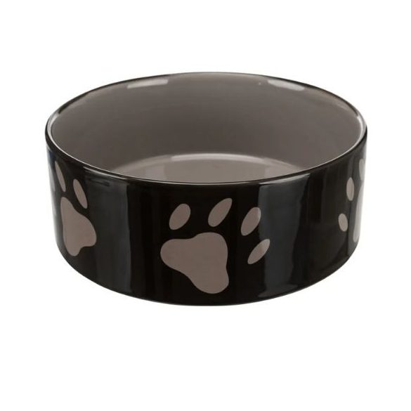 Trixie keramická miska s potlačou labky 1,4 l / 20 cm hnedá/krémová
