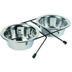Trixie miska set s kovovým stojanom 1,8 l / 20 cm