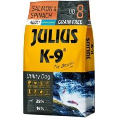   Julius-K9 GF Hypoalergén krmivo pre psov Adult Salmon & Spinach 0,34 kg